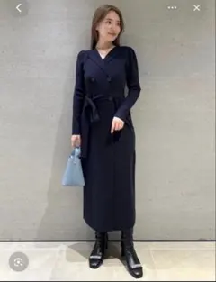 セルフォード　トレンチ風ニットワンピース　celford