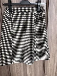 Snidel 黒と白のチェック ミニスカート