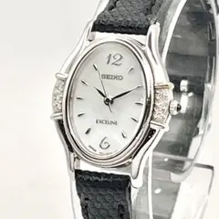 シェル文字盤 電池新品 SEIKO エクセリーヌ1F20-0AZ0 11Pダイヤ - メルカリ