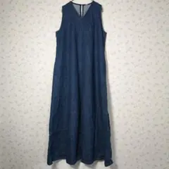 美品♡Mila Owen インディゴデニム ノースリーブロングワンピース