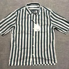 未使用 UNIQLO and LEMAIRE ツイルストライプ半袖シャツLサイズのサムネイル
