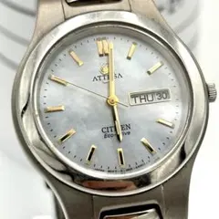 稼働⭐️CITIZEN シチズン アテッサ チタン 腕時計 シェル文字盤 希少のサムネイル
