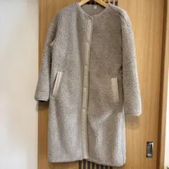 ユニクロ　ボアフリースノーカラーコート　M