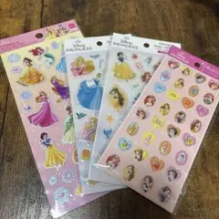 ディズニープリンセス　ストーンシール　エポキシ　ペタペタ　セリア　ダイソー　4枚