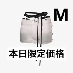 THEREDTHREAD corded script skirt mini Mのサムネイル