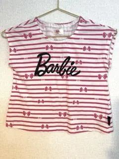 Barbie ストライプ Tシャツ 110cm バービー　女の子　キッズのサムネイル
