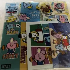 BT21クリアファイル5枚組（A5）一番クジミニファイルセット
