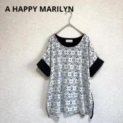 A HAPPY MARILYN レース切替Tシャツ オーバーサイズ ブラック Sのサムネイル