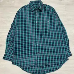【美品】 マルマンゴルフ barrie バリー チェックシャツ リネン混 L
