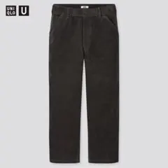 【UNIQLO U】 コーデュロイワイドワークパンツ 股下69cm ダークグレー