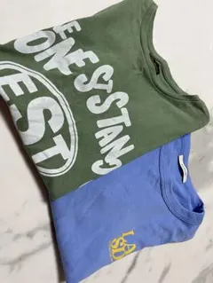 青と緑のTシャツ 2枚セット