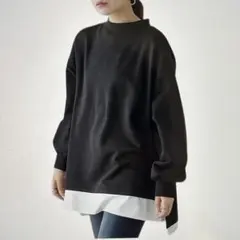 重ね着風 スウェット