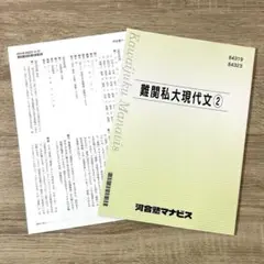 河合塾マナビス　難関私大現代文② テキスト