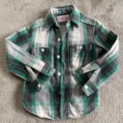 DD DENIM DUNGAREE チェック柄長袖シャツ TALL S