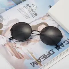 残り僅か♡　ブラック　サングラス　ユニセックス　紫外線対策　遮光　眼鏡　韓国