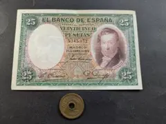 スペイン旧紙幣　完全未使用　5000ペセタ＆10000ペセタ2枚 海外 旧紙幣セット スペインペセタ cfpフランの通販 by たむら