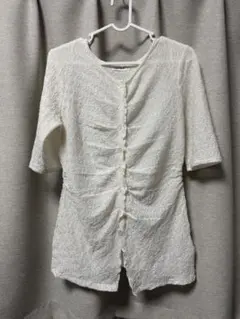 LEPSIM タックフリルカーデプルオーバー　898357 カーディガン