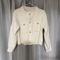 GRL ゴールドボタンショート丈ニットカーディガン［at1917］