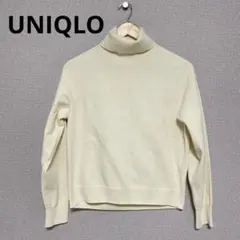 UNIQLO タートルネックニット L クリーム アイボリーのサムネイル