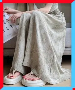 ■新品■ ガウチョパンツ タイダイ柄 ワイドパンツ 着やせズボン お洒落