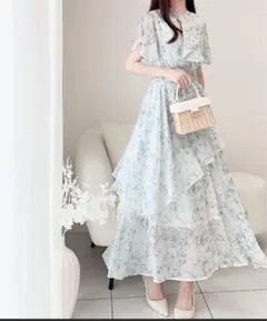 mily bilet シフォン楊柳ムラ柄ワンピース MEDIUMサイズ