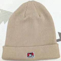【美品】【BEN DAVIS】ベージュ リブ編み ニット帽