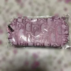 未使用 ピンク ロゴ入り ナイロンポーチ