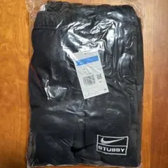 新品NIKE×STUSSY ウォッシュ加工フリースパンツUSサイズM ブラック