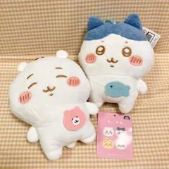 ちいかわ がま口ポーチ カラビナ付き ちいかわ ハチワレ ぬいぐるみ がまぐち