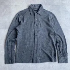 DKNY ウール 長袖シャツ グレー S 古着　レギュラーのサムネイル