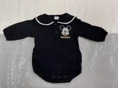 ミッキー futafuta 長袖ロンパース 80