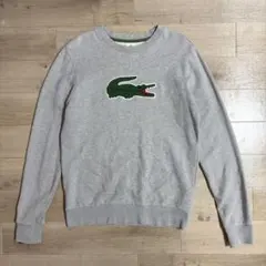 LACOSTE ラコステ ロゴスウェット ロゴトレーナー　グレー 3 Lサイズ