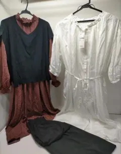 送料無料 レディース3点セット ワンピース パンツ 新品タグ付含む251009