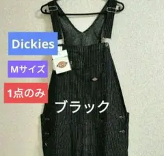 新品Dickiesオーバーオールつなぎ ステッカー付きインディゴ　ブラック　М