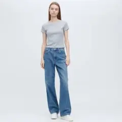 ユニクロ バギージーンズ 丈長め 32インチ 2023年春モデル