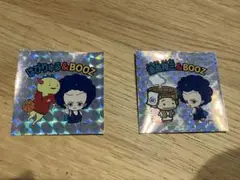 はぴりゅう＆BOOZ 湯巡権三＆BOOZ ホログラムシール2枚セット