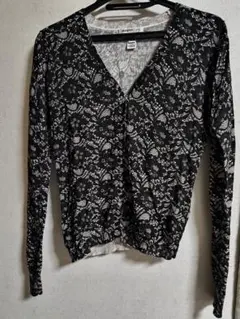 MANGO レースプリントカーディガン
