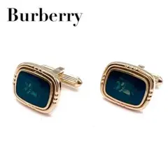 【美品】Burberry バーバリー カフス カフリンクス ゴールド