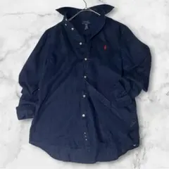 24ss ポロラルフローレン リネン ポップオーバー シャツ フレンチ 