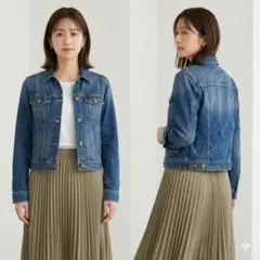 PLST プラステ デニムジャケット Gジャン ショート丈 インディゴブルー