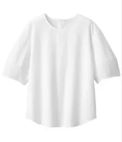 無印良品　涼感　ブロード　半袖ブラウス　Lサイズ　レディース　新品