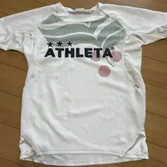 ATHLETA ホワイト ドットパターン シャツ M