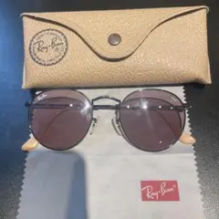 Ray-Ban ラウンドサングラス パープルレンズ
