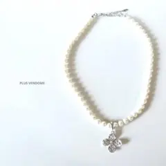 プラスヴァンドーム　パール　花　ネックレス　PLUS VENDOMEのサムネイル