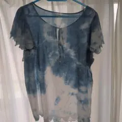 藍染めチュニック 半袖