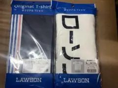 LAWSON オリジナルTシャツ 2枚セット ネイビーブルー ホワイト ローソン