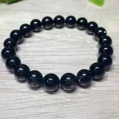 554-3★ ブラックマイカ 【高品質】 天然石 ブレスレット パワーストーン2