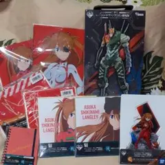 エヴァンゲリオン一番くじ☆アスカ9点セット売り☆新2号機αフィギュア☆新品未開封