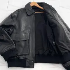 極美品✨ZARA レザージャケット A-2 レザー XL ボンバージャケット