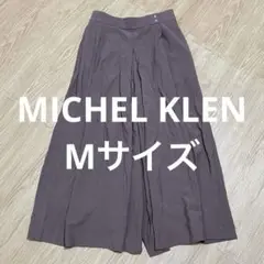 MICHEL KLEN レディース ガウチョパンツ ワイド パンツ ブラウン